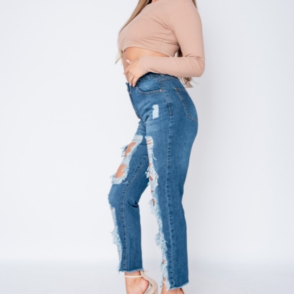 FINALPRICE HPx6 ExtremeRip Distress Boyfriend Jean - Picture 5 of 14